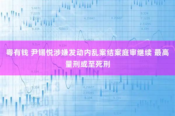 粤有钱 尹锡悦涉嫌发动内乱案结案庭审继续 最高量刑或至死刑